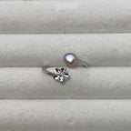 Small Flower Detail Pearl Ring