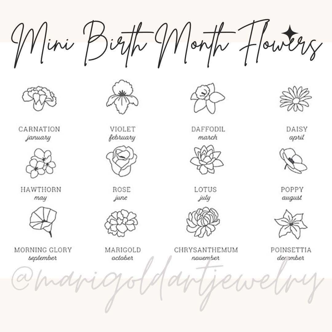 Birth Month Flower Pendant